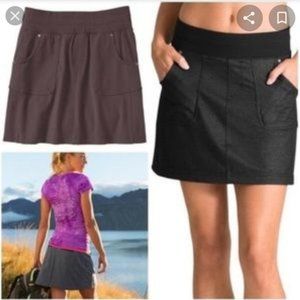Athleta Northpeak Hiking Skirt Skort Small Brown S